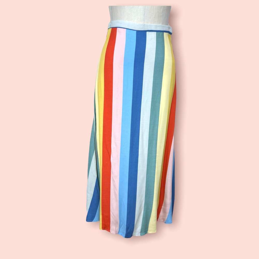 Reformation Bea Skirt Starburst Rainbow Stripe Size 2